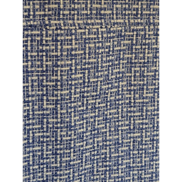 9 & CO Midi Dress Size 6 Blue White Tweed Fit And Flare A Line Cap Sleeve Spring - Picture 7 of 13